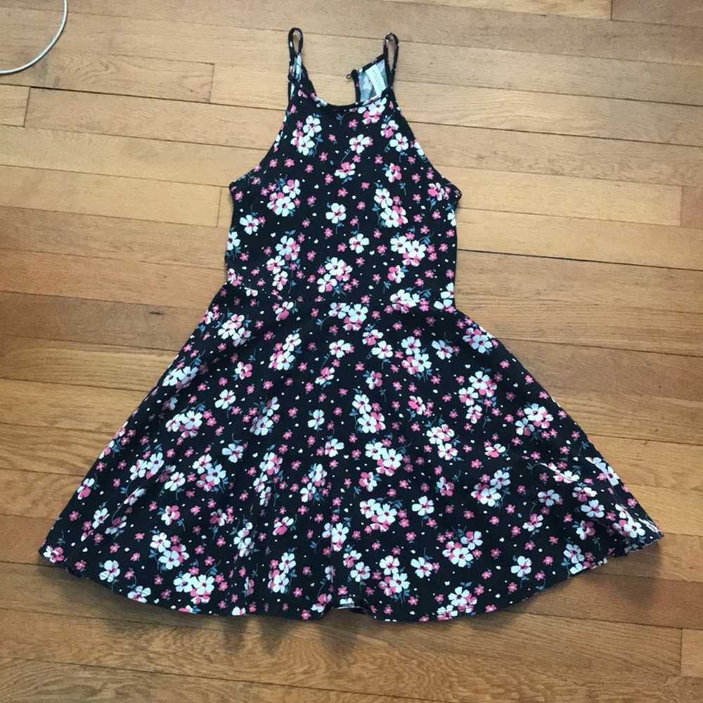 Floral High Neck Dress